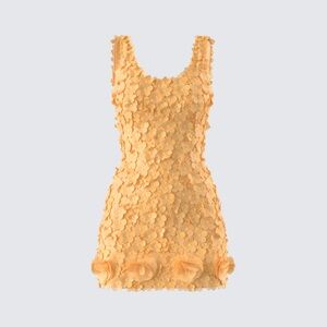Raelyn Orange Petal Mini Dress